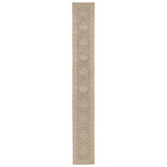 Rug & Kilim's Oushak Style Läufer in Beige/Braun, mit floralen Mustern