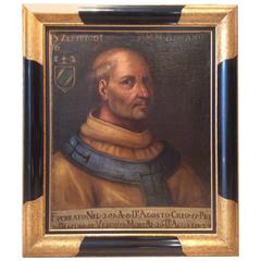 Early 17th Century Italian School Portrait of a Clergyman, Modern Frame