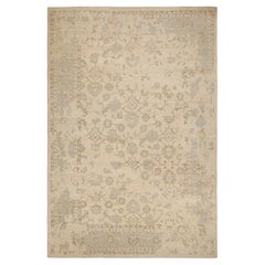 Rug & Kilim’s Oushak Style Oversized Rug in Beige/Brown, With Floral Patterns