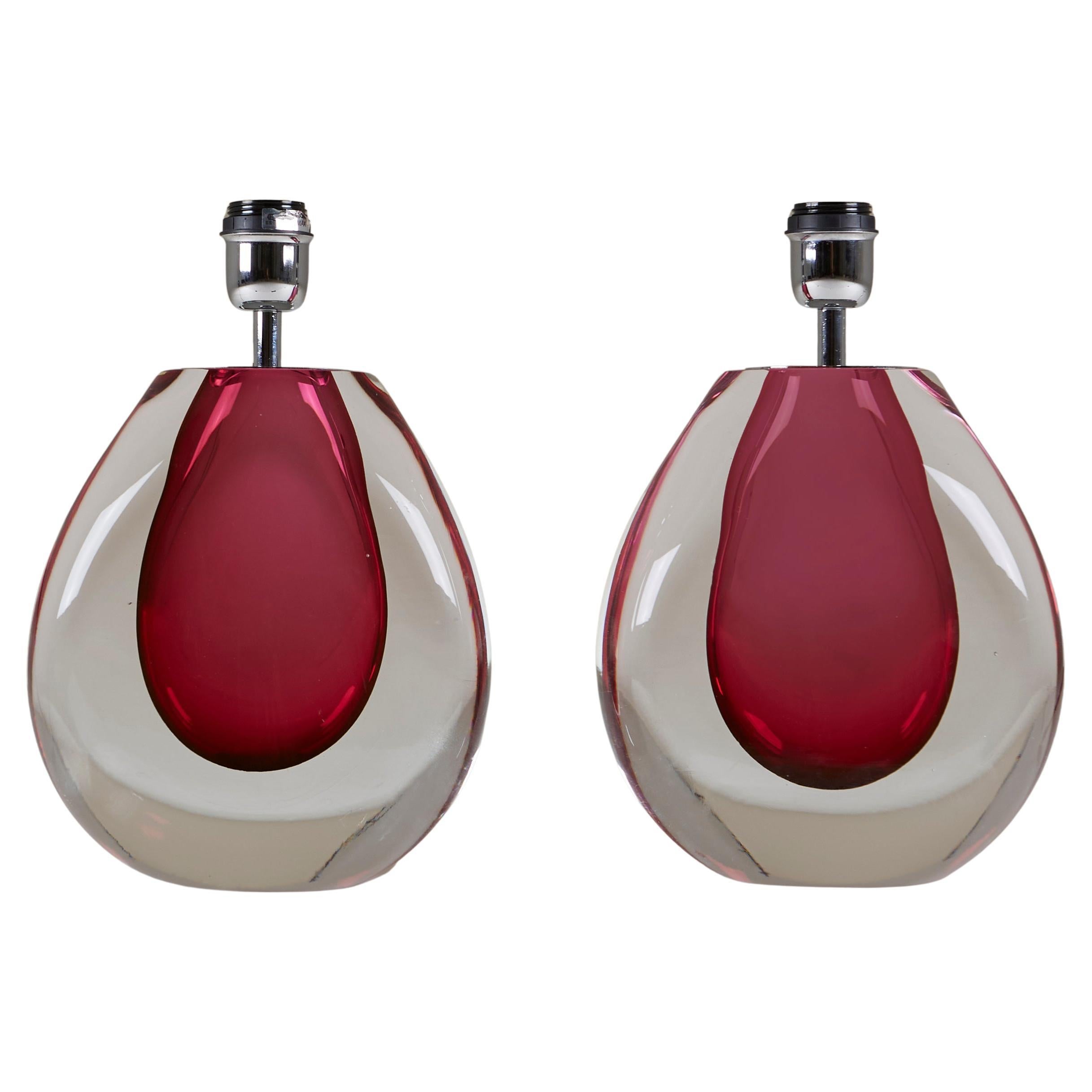 Lampade Sommerso Murano 1960, a goccia, italiane, metà secolo, 1960 in vendita