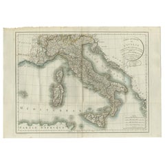 Map of Italy and Neighboring Regions by Delamarche – Antique Map, c.1800