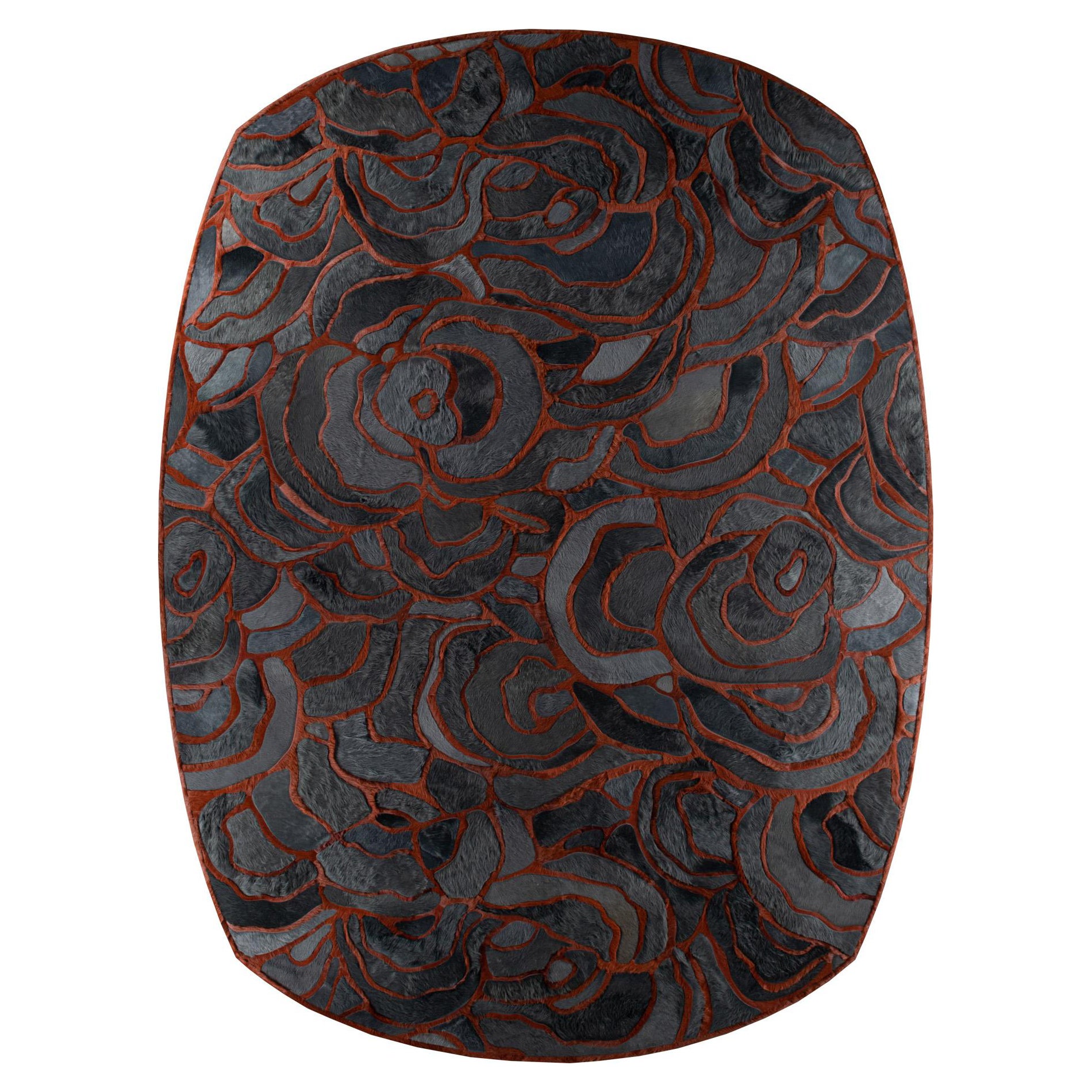 Floral "Bloom" Hide Rug by Marc Thee (10ft 10in x 14ft 6in)