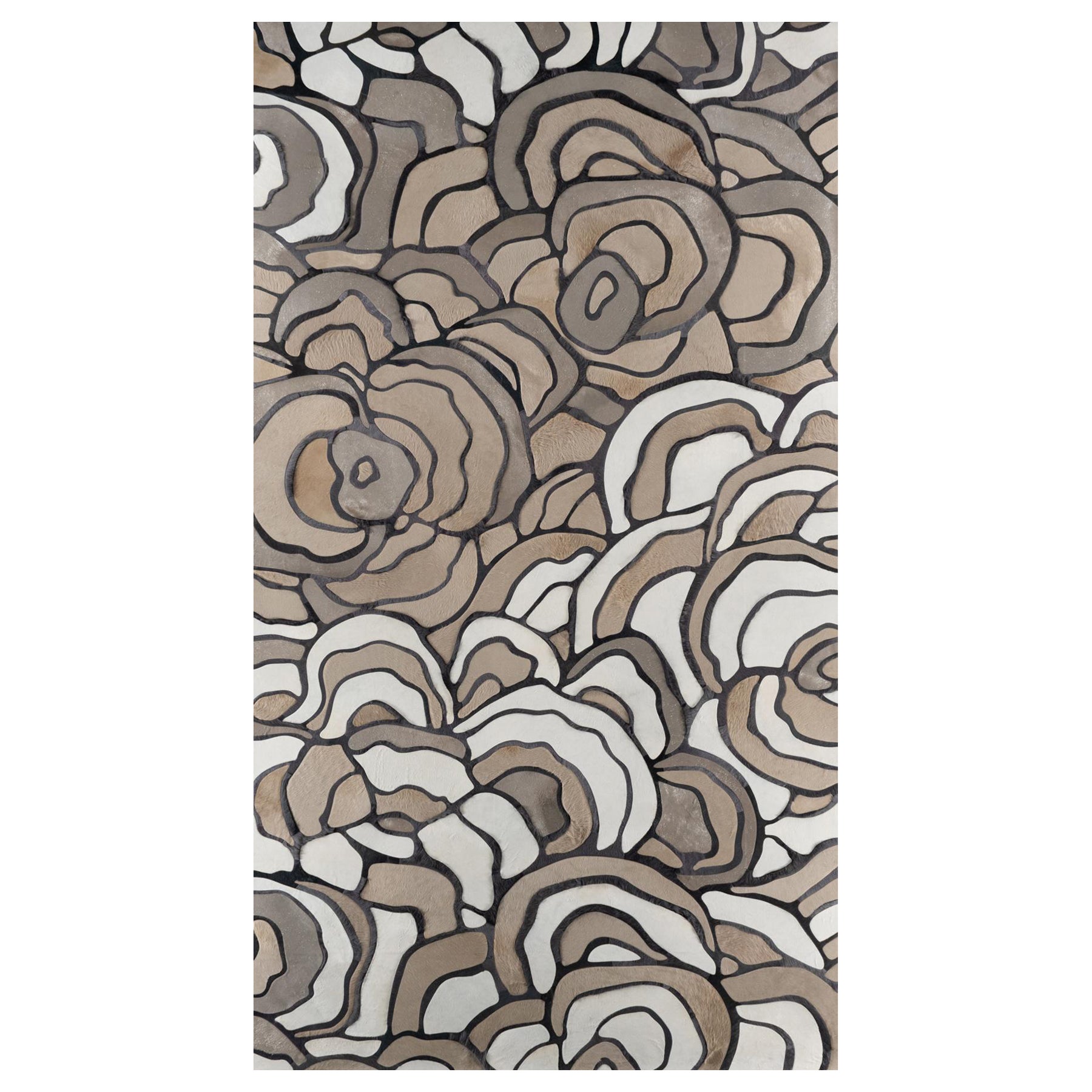 Floral "Bloom" Hide Rug by Marc Thee (10ft 4in x 18ft)