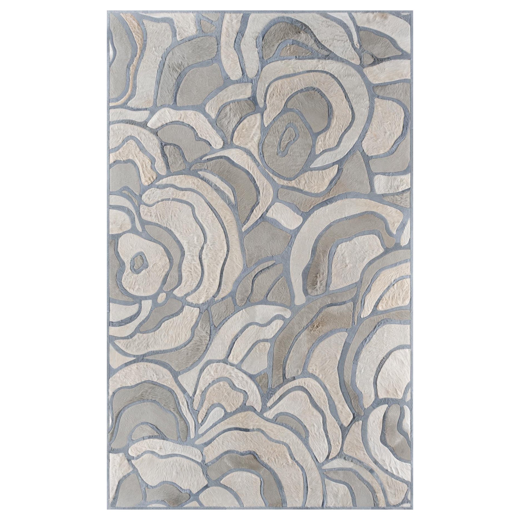 Floral "Bloom" Hide Rug by Marc Thee (8ft x 13ft)