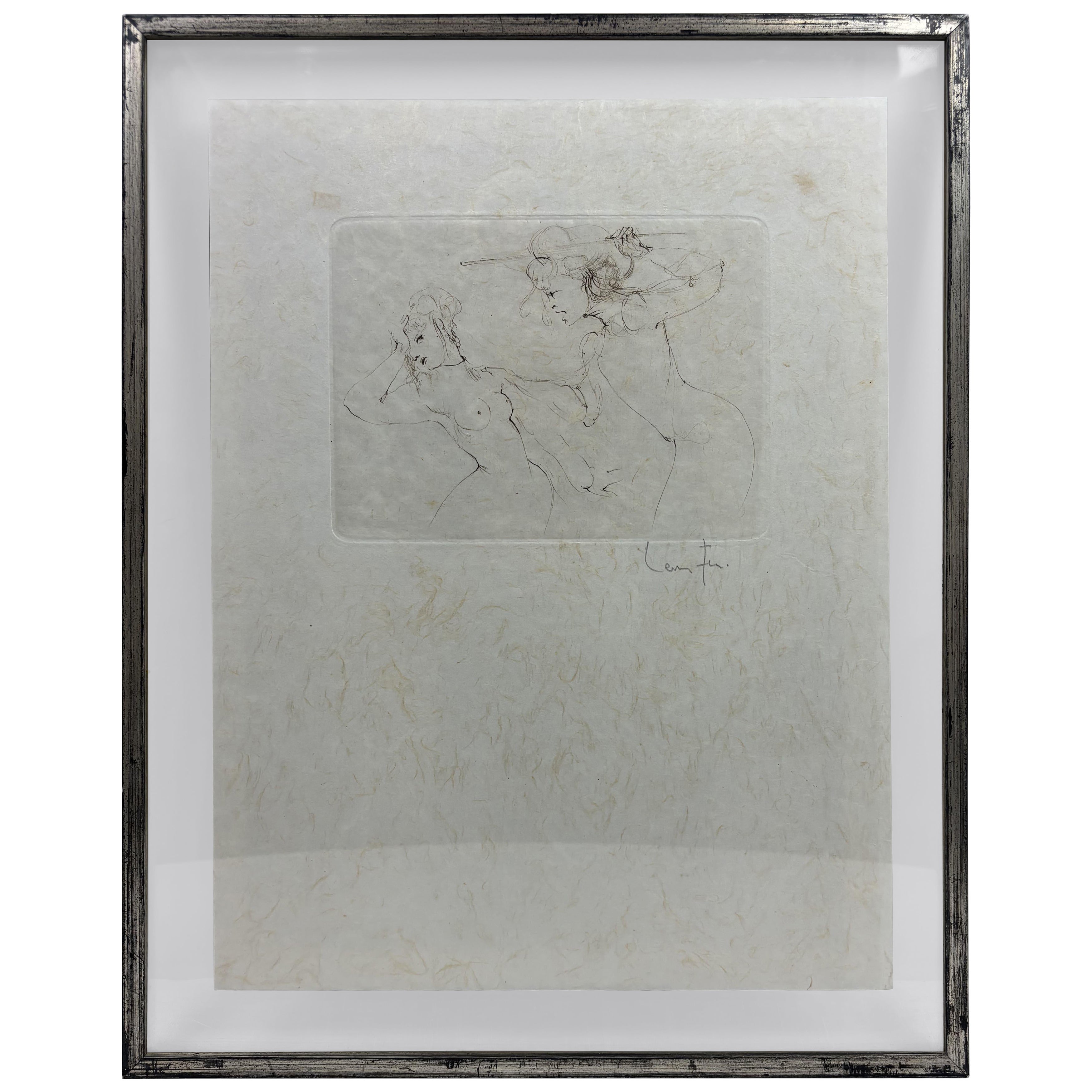 Leonor Fini (1907-1996), Stampa calcografica originale, firmata dall'artista in vendita