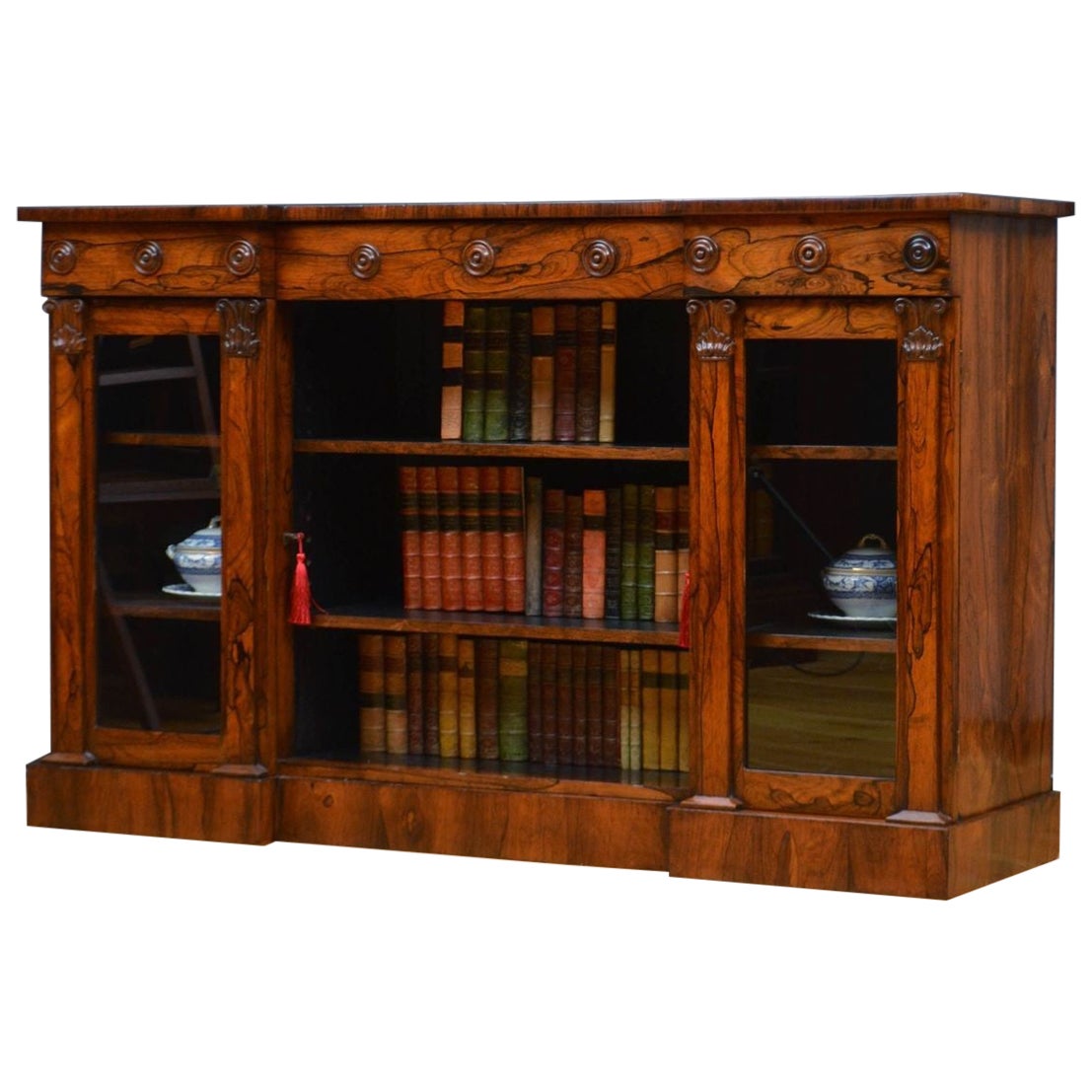 William IV Rosewood Bookcase or Sideboard For Sale