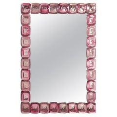 Rettangolo Rubino Murano Glass Wall Mirror by Fratelli Tosi