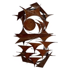 Large Brutalist Wall Sculpture by Henrik Horst, Denmark, 1970s