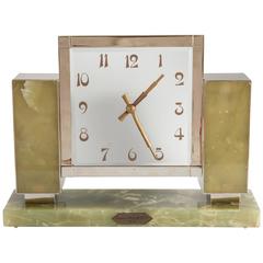 Vintage Very Important Exceptional Mystery Art Deco 8th Day Mantel Clock, circa 1931