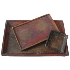 Collection of Antique Painted Trays