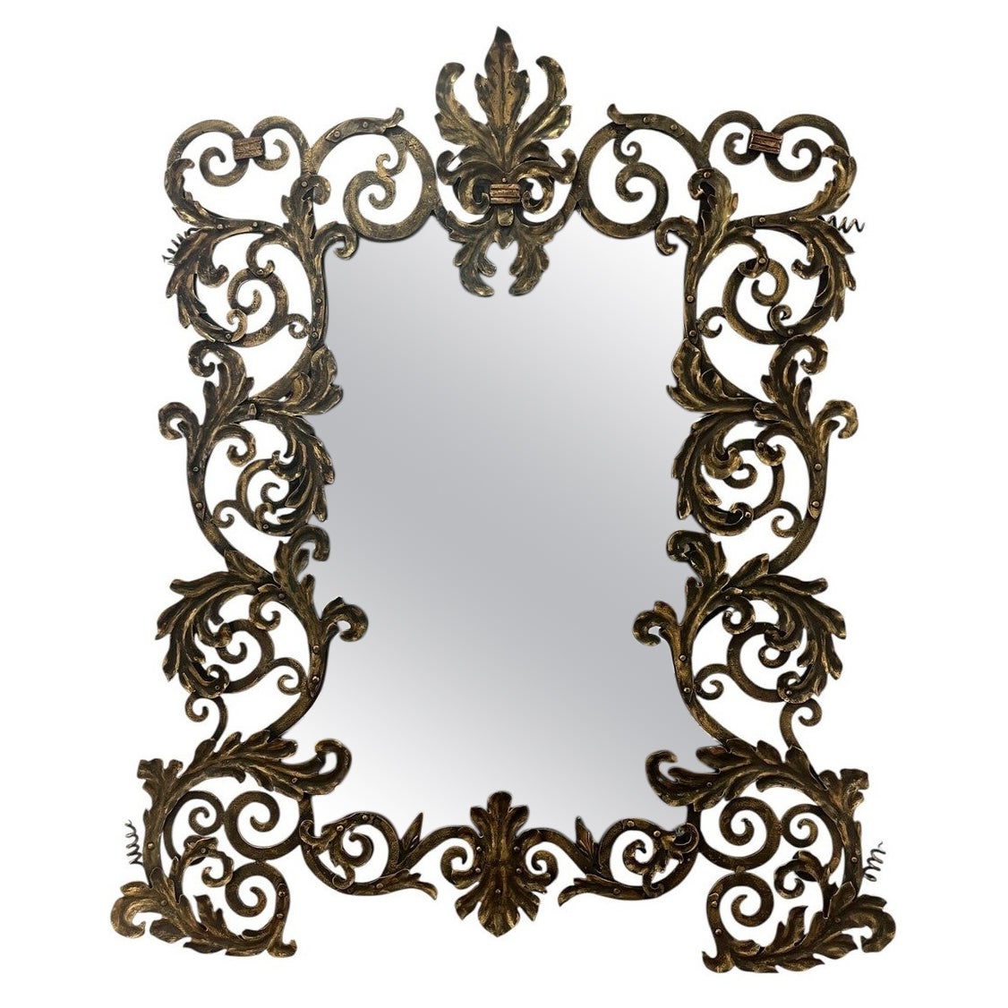 1920's Forged Iron Mirror attributed to Addison Mizner For Sale