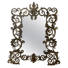 1920's Forged Iron Mirror attributed to Addison Mizner