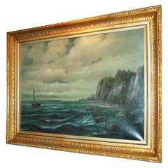 19th Century Seascape Oil Painting