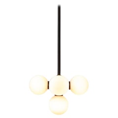 Bunch Pendant, by Research.Lighting, Black, 3in Glass Globe, In Stock