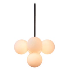 Bunch Pendant, by Research.Lighting, Black, 5in Glass Globe, In Stock