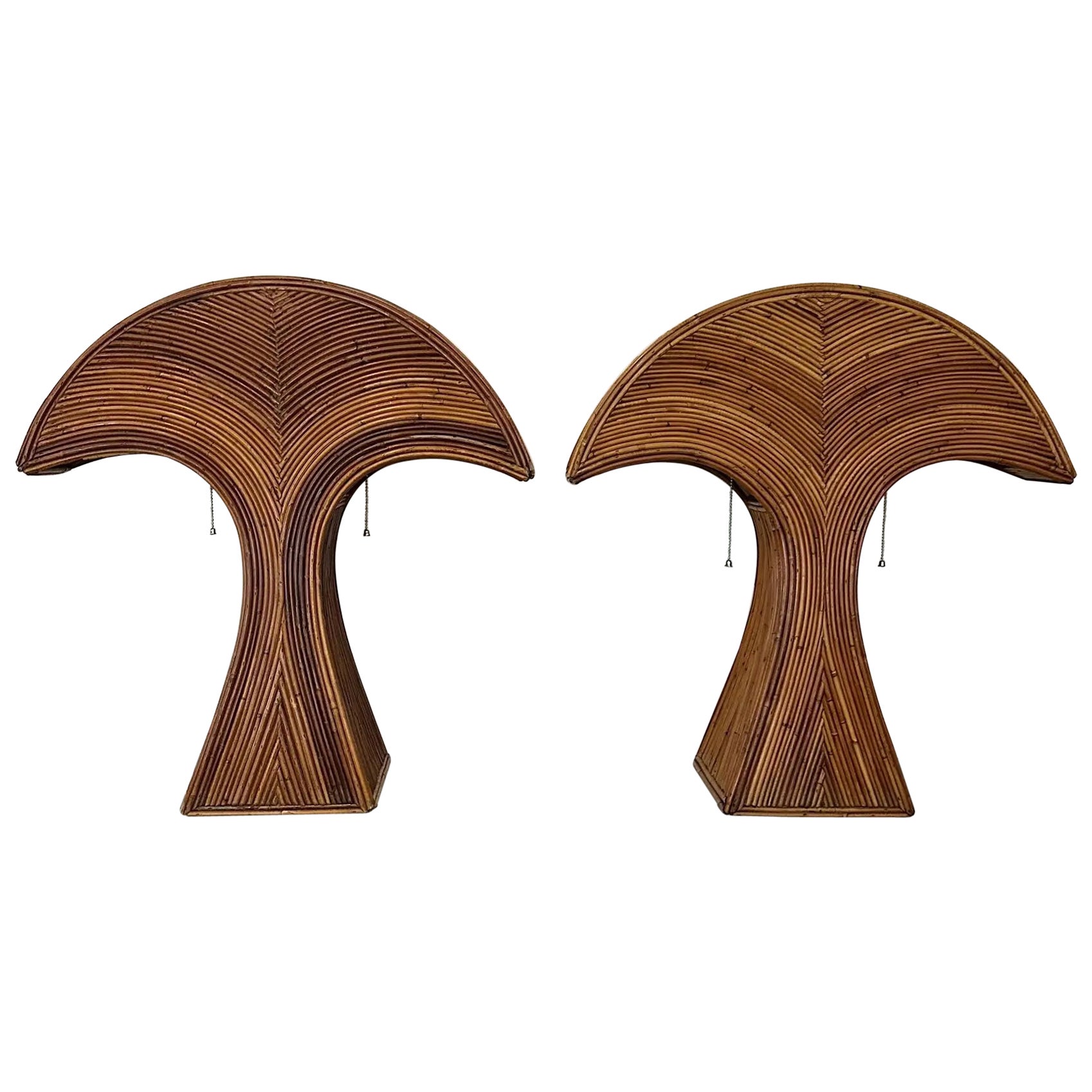 Lampes de table italiennes en forme de palmier, 1970 en vente