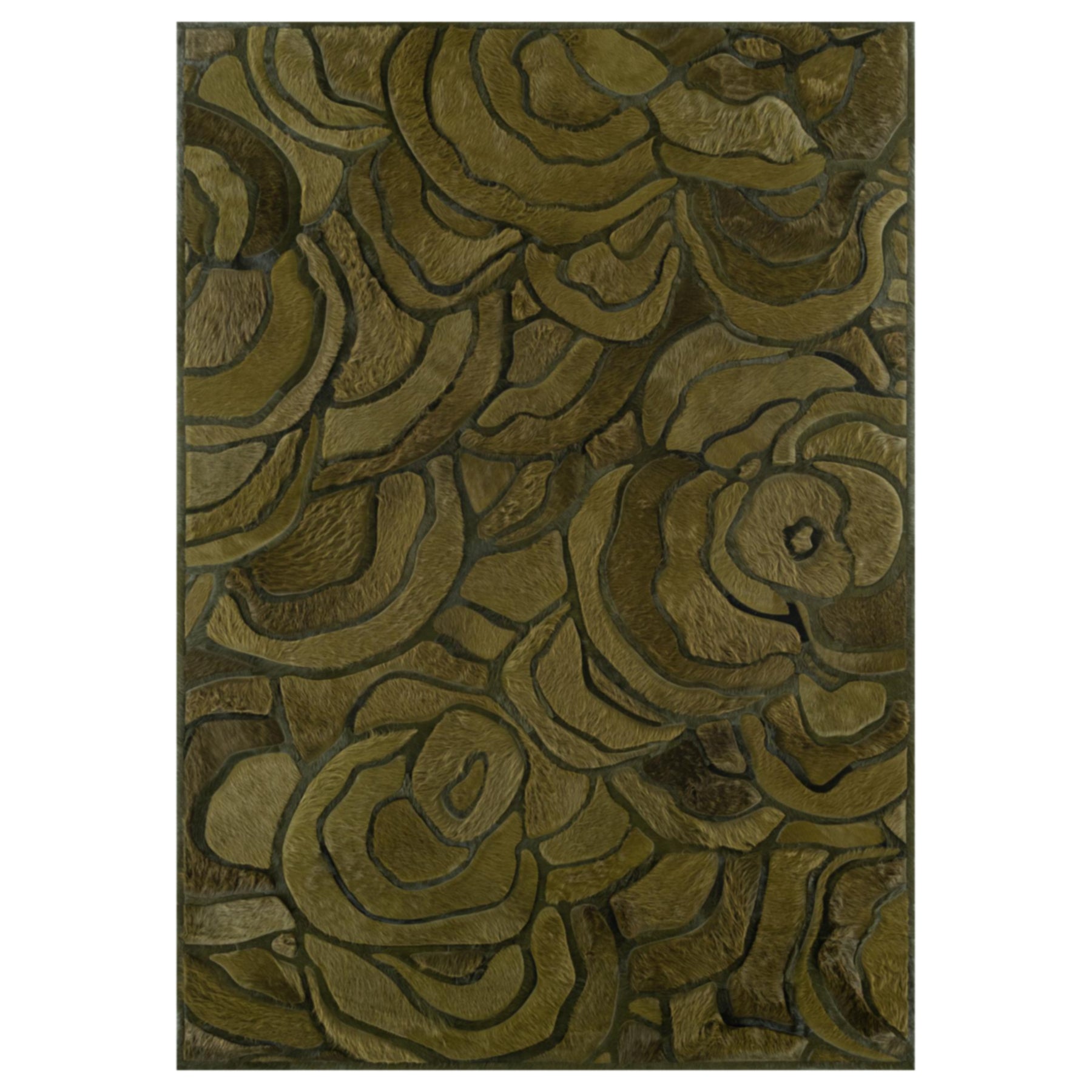 Floral "Bloom" Hide Rug by Marc Thee (7ft x 10ft)