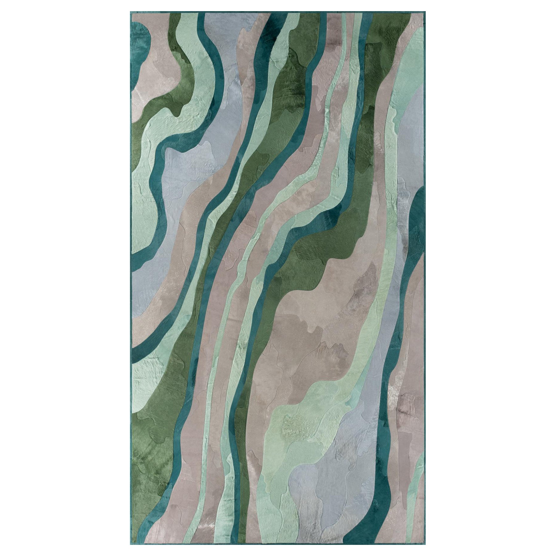 Designer "Submerge" Hide Rug by Marc Thee (10ft 6in x 19ft) For Sale