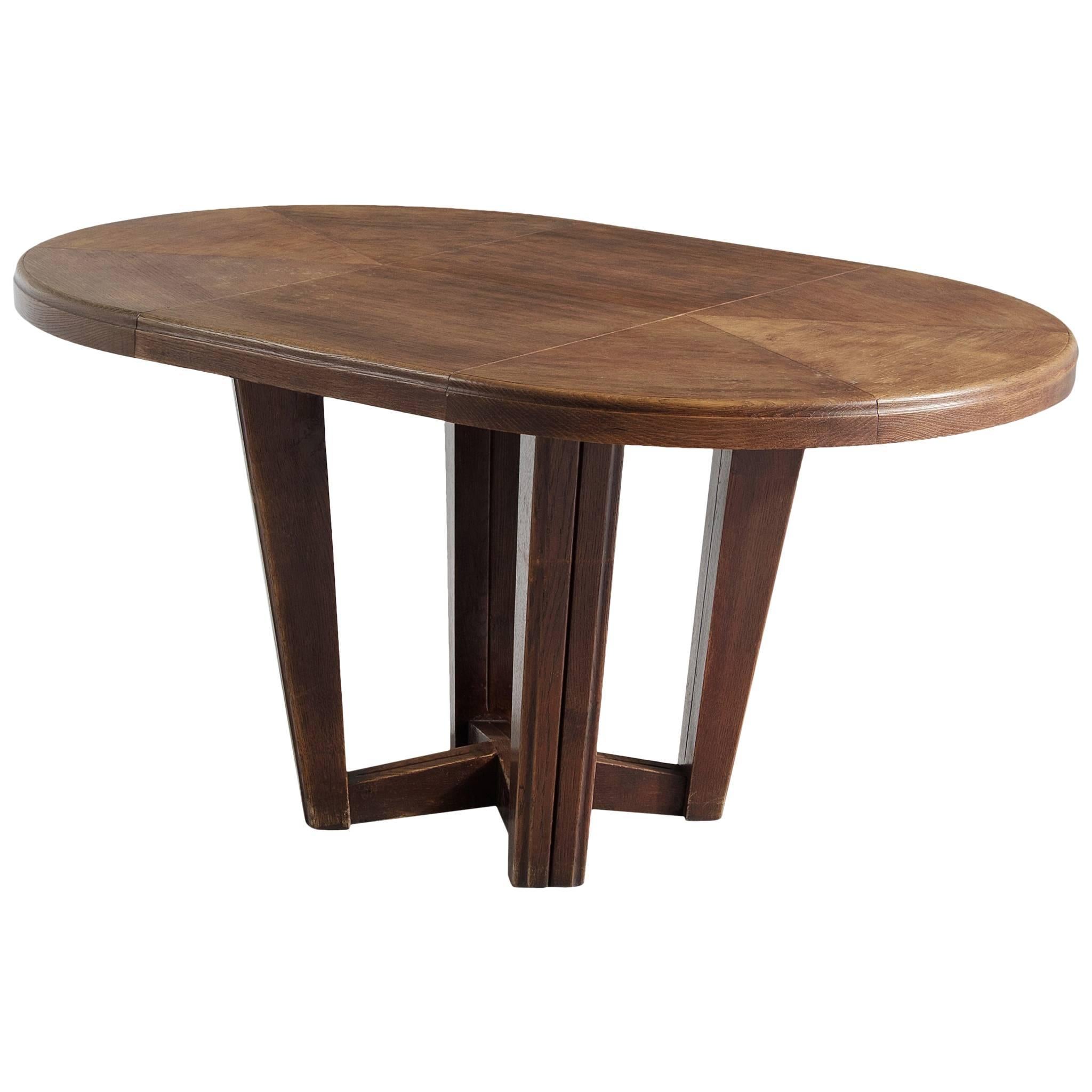 Small Oval Dining Table in Solid Oak 