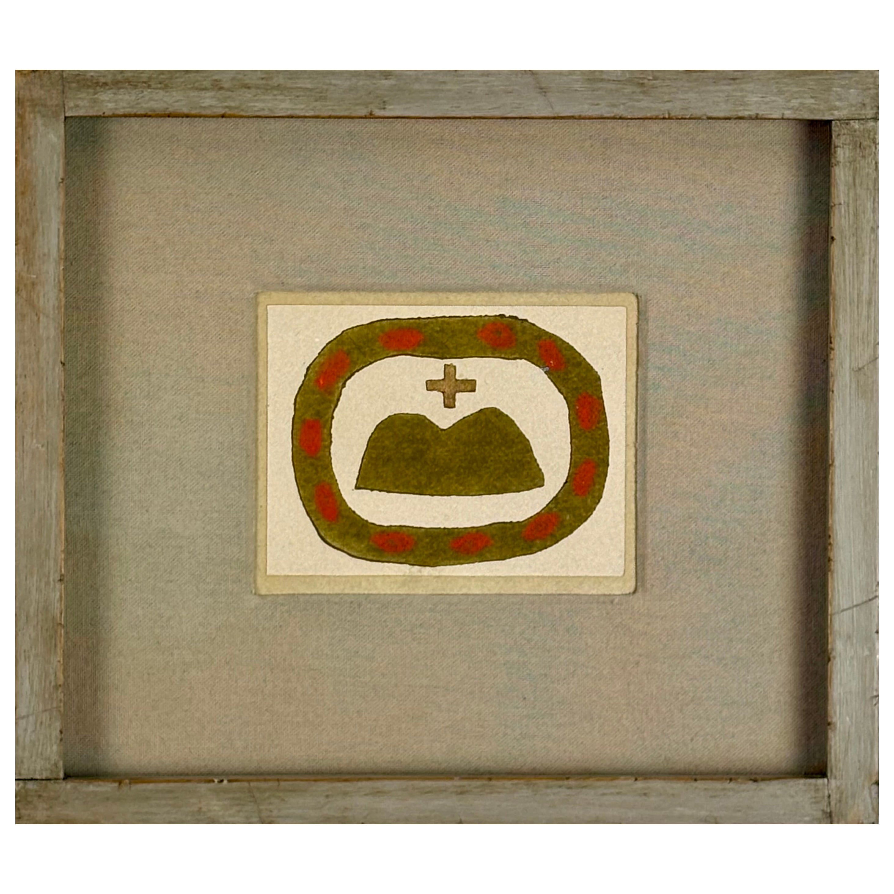 Breon O'Casey (1928-2011) Ohne Titel, Gouache und Metallfarbe im Angebot