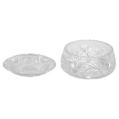 Imperlux Crystal Glass Bowl & Plate