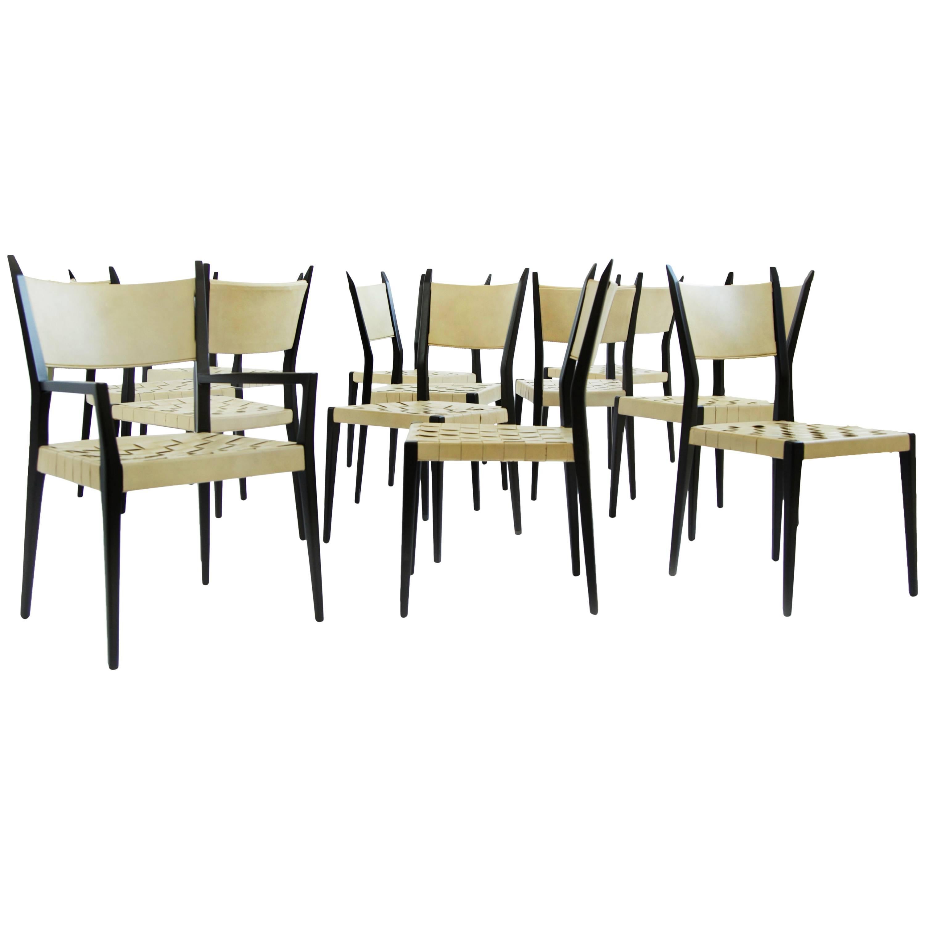 Set of Twelve Paul McCobb Dining Chairs