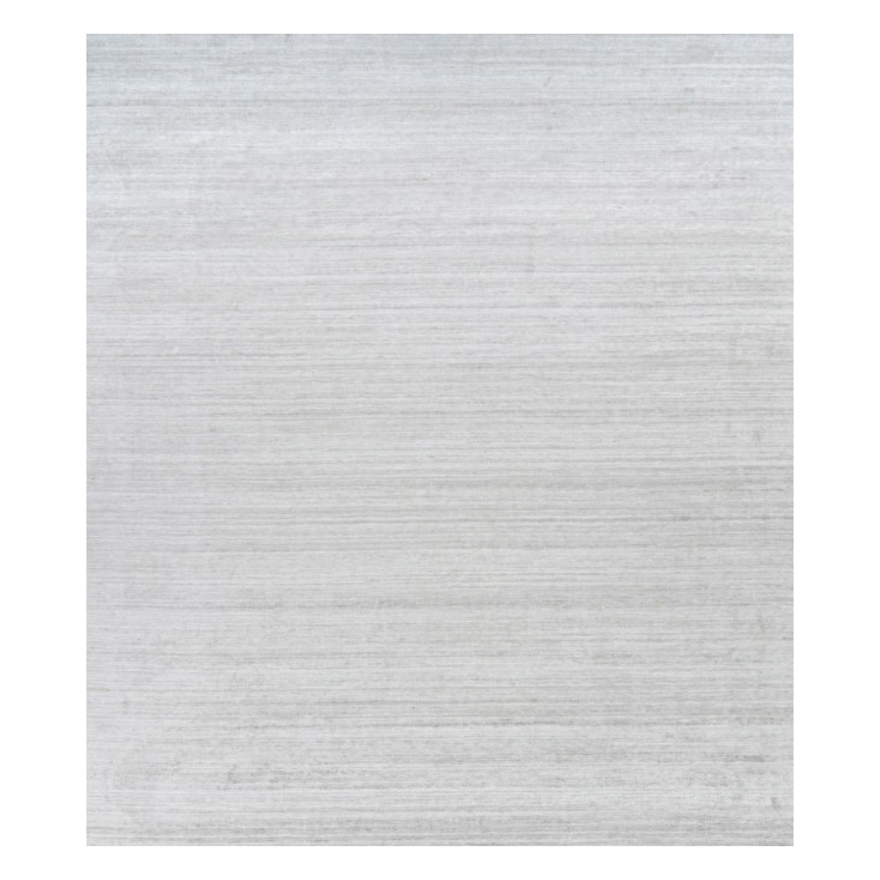 Rug & Kilim's übergroßer Strukturteppich in massivem Grau und Off-White-Streifen