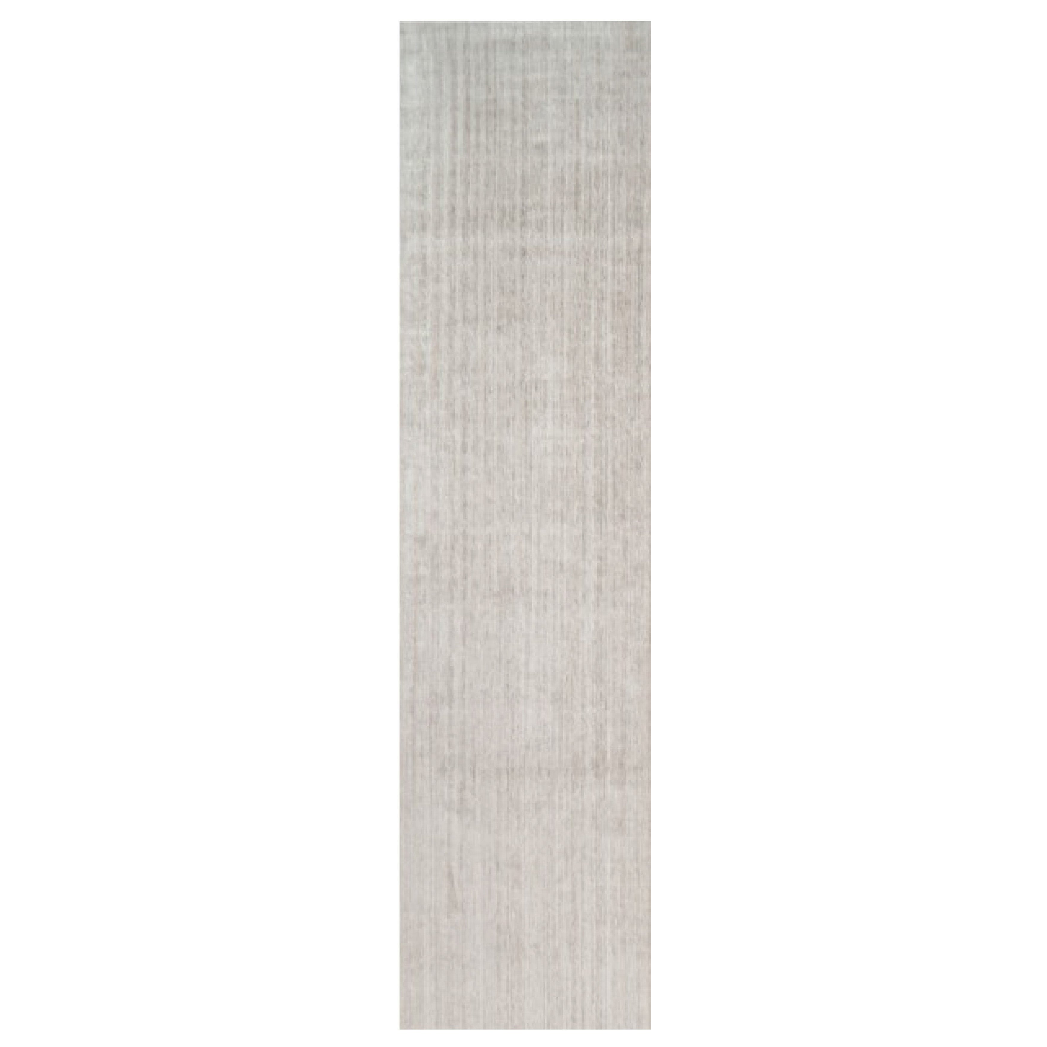 Rug & Kilim’s Oversized Textural Rug In Solid Beige and Cream Tones and Striae