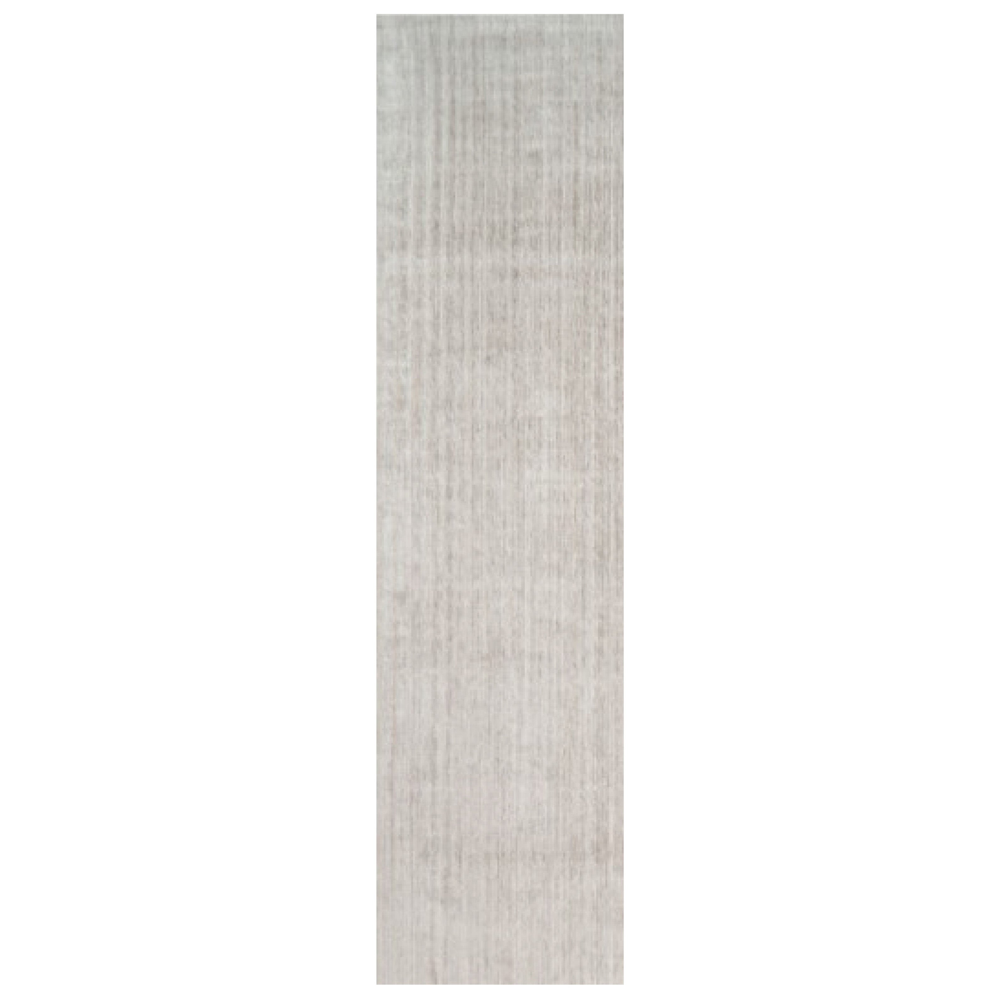 Rug & Kilim’s Oversized Textural Rug In Solid Beige and Cream Tones and Striae