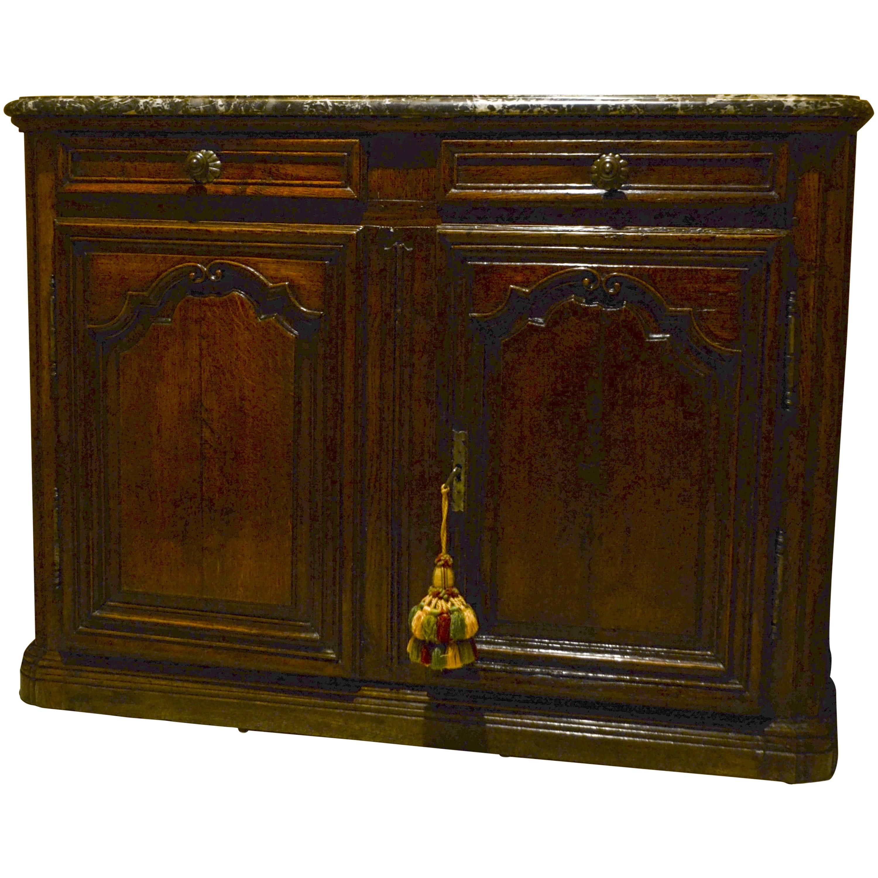 Louis XIV Walnut Buffet, circa Late 17th Century with Dropped Sink