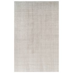 Rug & Kilim’s Oversized Textural Rug In Solid Beige and Cream Tones and Striae