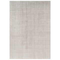 Rug & Kilim’s Oversized Textural Rug In Solid Beige and Cream Tones and Striae