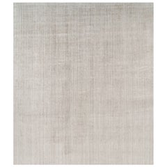 Rug & Kilim’s Oversized Textural Rug In Solid Beige and Cream Tones and Striae