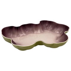 1952 Los Angeles Potteries Amorphous Ceramic Flamingo Bowl in Yellow