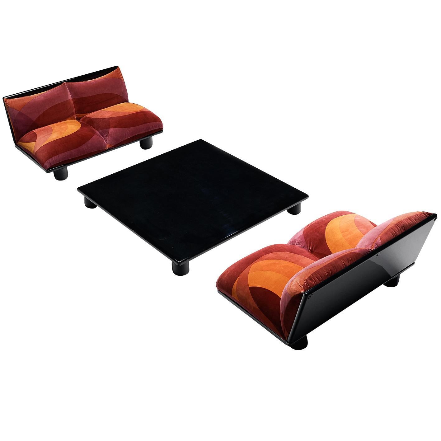 Carlo Bartoli für Rossi di Albizzate ''Blop'' Lounge-Set mit Original-Stoff im Angebot