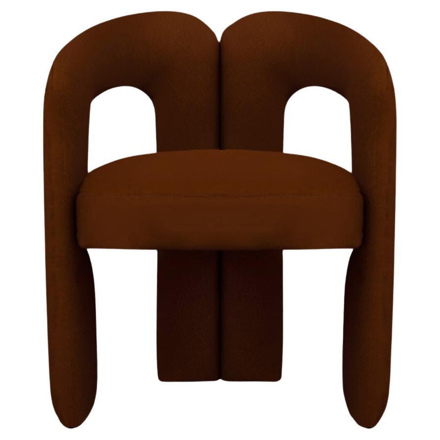Chaise postmoderne radicale en velours brun Delirio