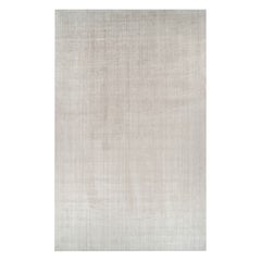 Rug & Kilim’s Oversized Textural Rug In Solid Beige and Cream Tones and Striae