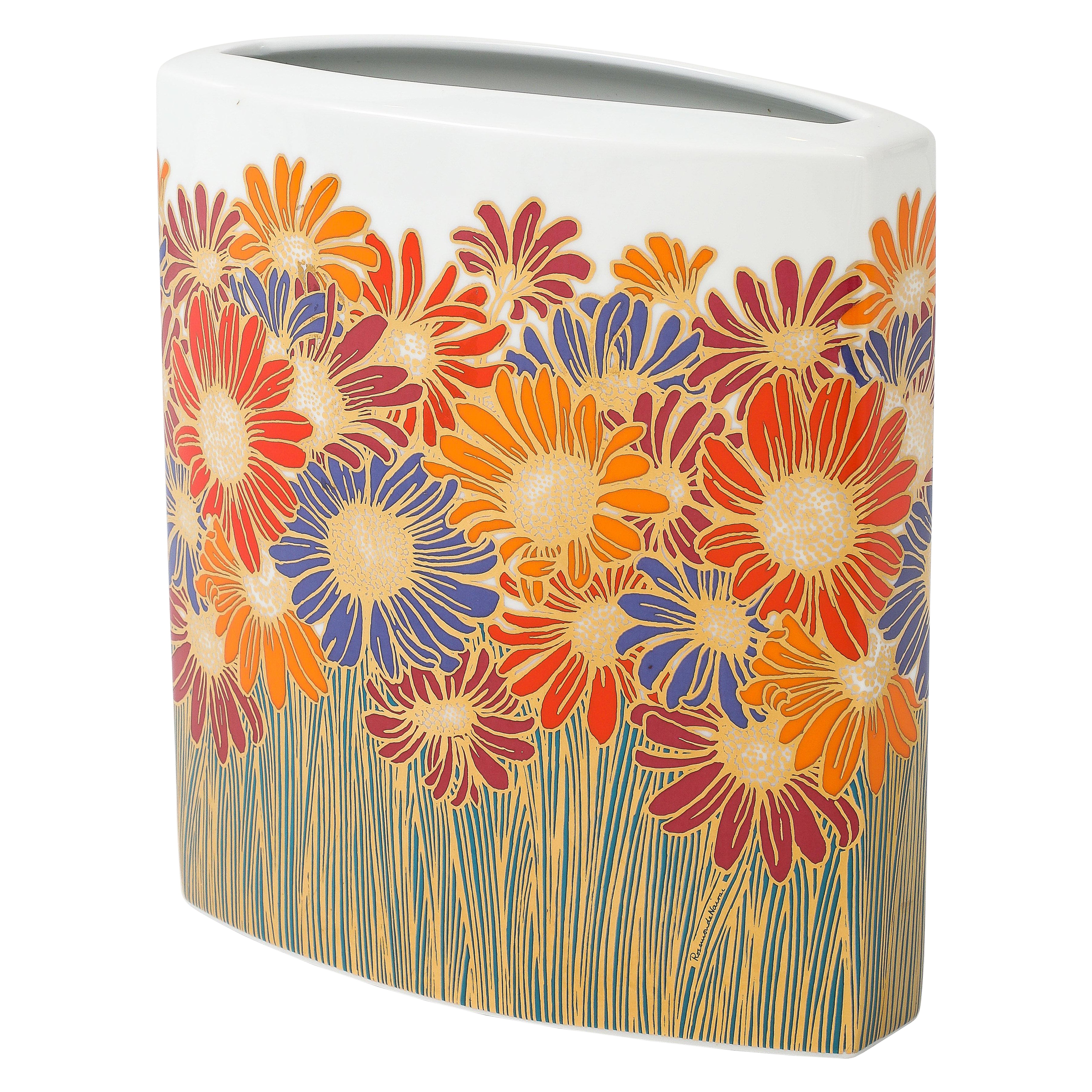 Rosenthal Blumenvase aus Porzellan, 1960er Jahre im Angebot