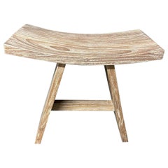 Andrianna Shamaris Minimalist Teak Wood Small Bench