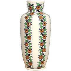 Antique Art Deco Flower Vase by Boch Freres Keramis