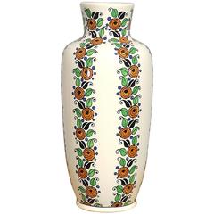 Art Deco Flower Vase by Boch Freres Keramis