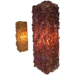 1970s Brutalist Glass Chips Wall Appliques Artisan Made, The Netherlands 10