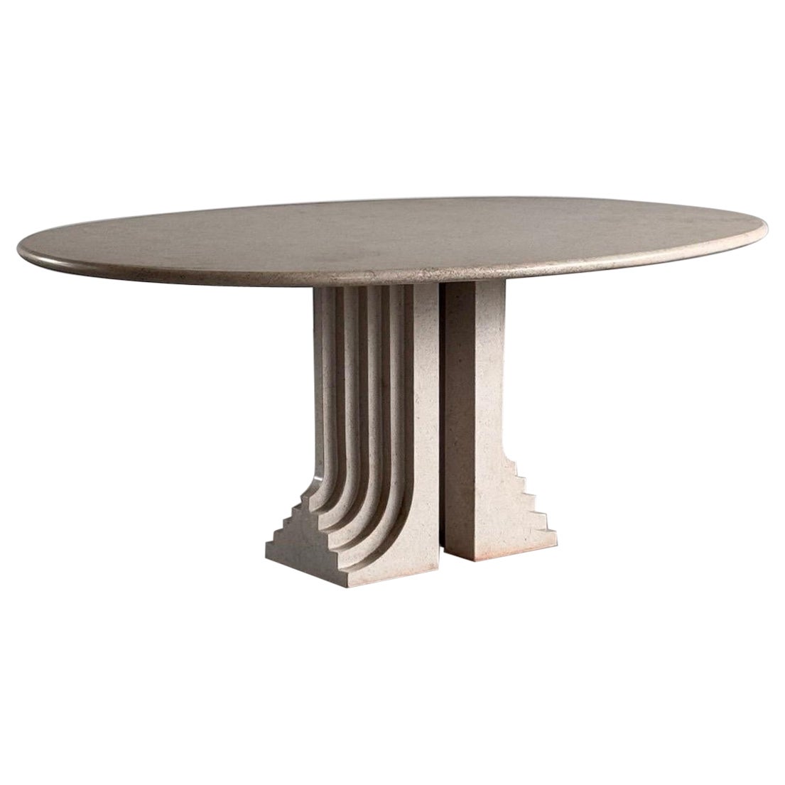 Tavolo da pranzo 'Samo' di Carlo Scarpa, Serie Ultrarazionale per Simon, Italia, anni '70