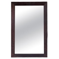 Antique Black Oak Mirror
