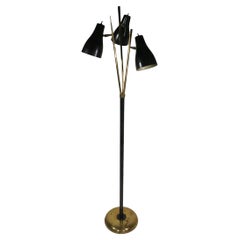 Adjustable Mid Century Three Light Floor Lamp after Thurston for Lightolier