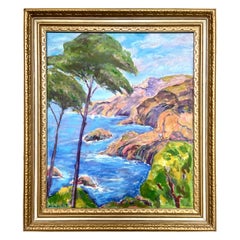 Englisch Öl auf leinwand Riviera Küste von Alexander Beattie (1919-1999)