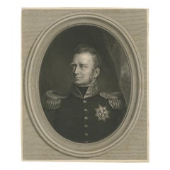 Gestochenes Porträt von König William I. der Niederlande nach J.W. Pieneman, 1835