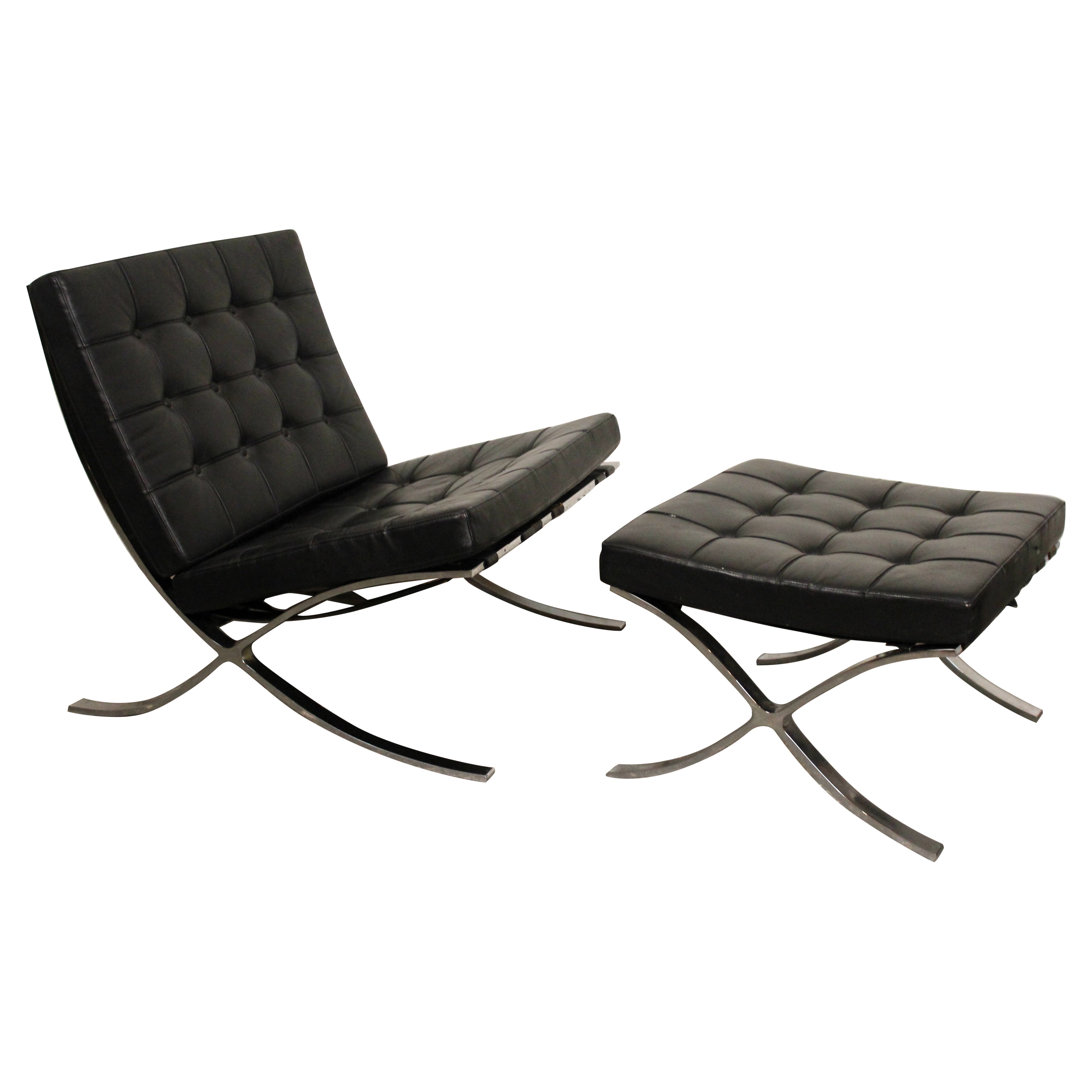 Barcelona Stuhl mit Ottomane im Angebot