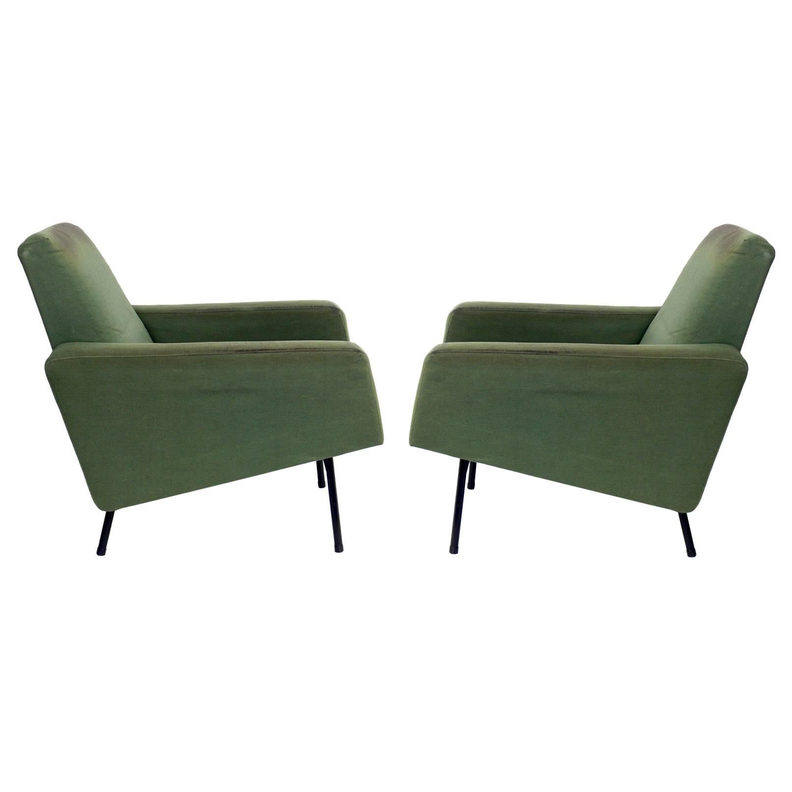 Pair of Modern Lounge Chairs by Pierre Guariche for Airborne