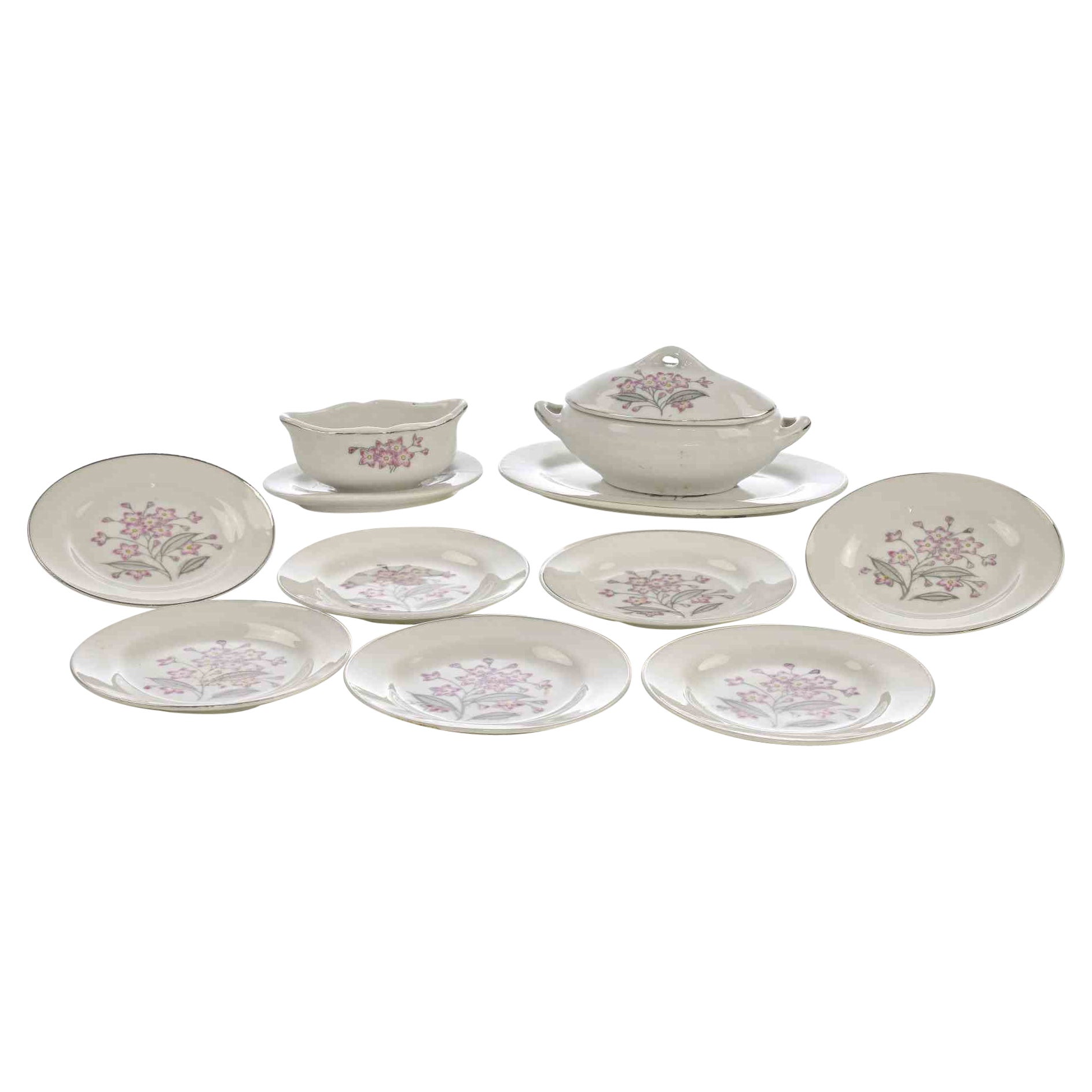 Set of Porcelain Dishes and Tureens by Richard Ginori, 1940s